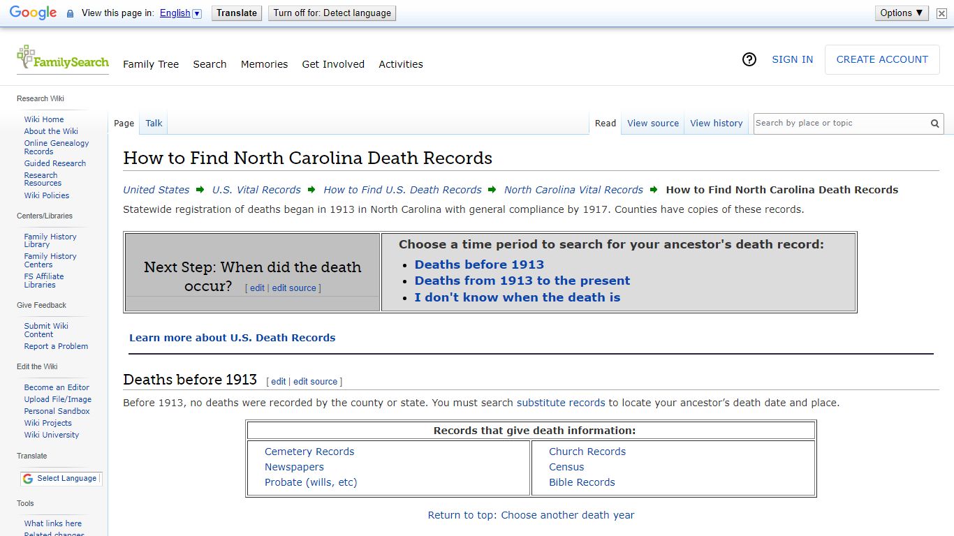 How to Find North Carolina Death Records • FamilySearch