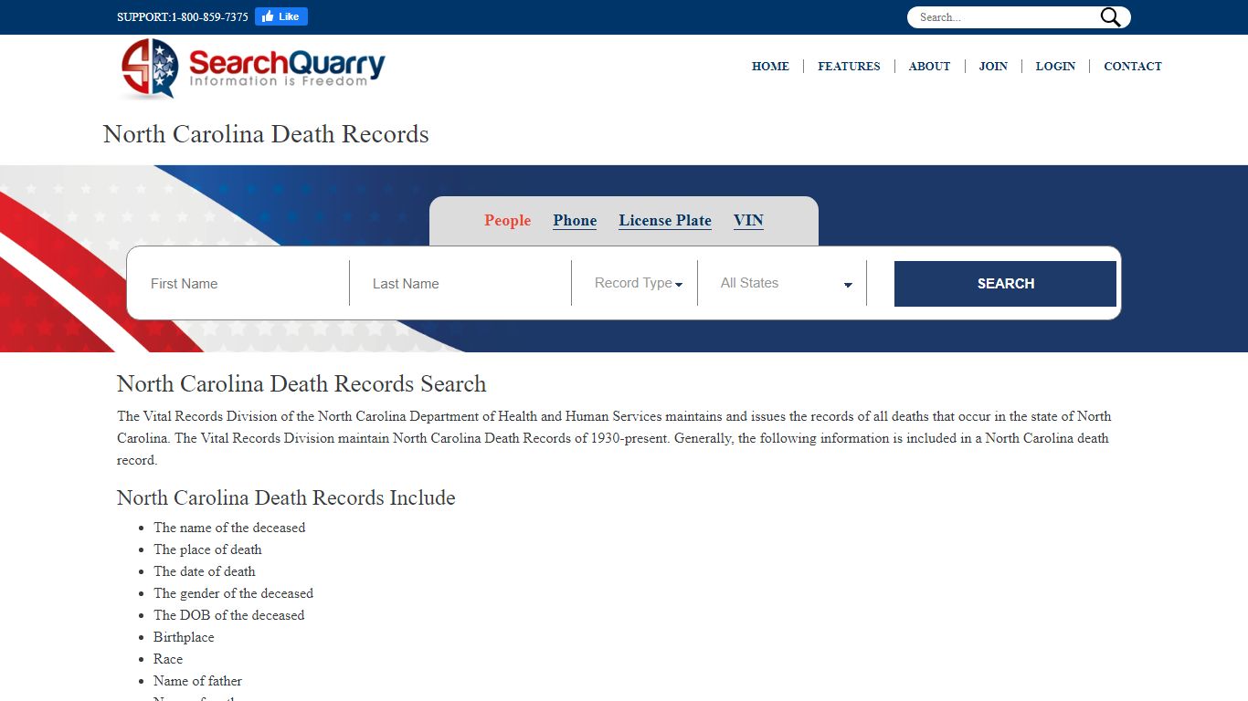 Free North Carolina Death Records | Enter a Name to View ...